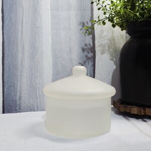 Frosted Glass Jar with Lid